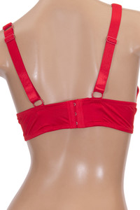 Microfiber Rhinestone Trip Push Up Bra