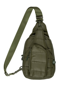 C.C Solid Puffer Padding Sling Bag