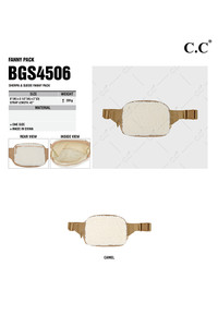 C.C Sherpa and Suede Fanny Pack