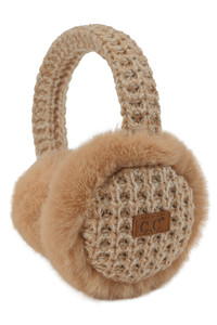 C.C Heather Knitted Faux Fur Earmuff