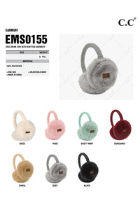 C.C Faux Mink Fur Knitted Earmuff