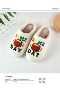 Football Game Day Winter Slippers