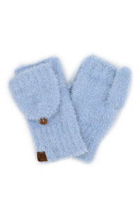 C.C Metallic Eyelash Solid Mitten Winter Glove