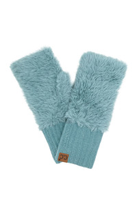 C.C Fur Fingerless Winter Glove