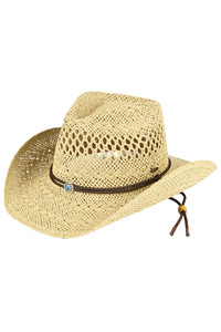 C.C Paper Weave Cowboy Hat with Turquoise