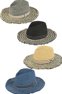 C.C Frayed Edge Panama Sun Hat