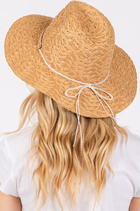 Evil Eye Straw Braided Band Summer Straw Sun Hat
