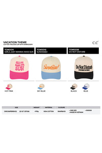 C.C GIRLS JUST WANNA HAVE SUN Cotton Baseball Cap
