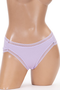 12pcs Lace Trim Nylon Cheeky Solid Panty