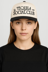 C.C TEQUILA SOCIAL CLUB Embroidered Trucker Cap 