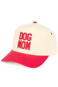 C.C DOG MOM Embroidered Two Tone Baseball Trucker Cap Snapback
