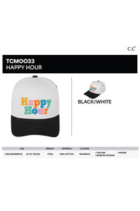 C.C HAPPY HOUR Embroidered Trucker Cap