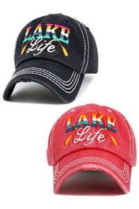 LAKE LIFE Multi Color Vintage Baseball Cap