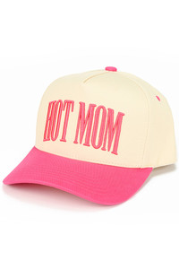 C.C HOT MOM Letter embroidered Snapback Trucker Hat Baseball Cap
