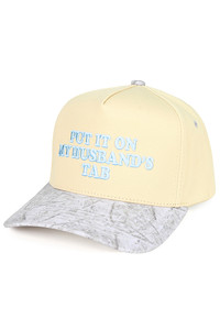 C.C PUT IT ON MY HUSBAND'S TAB Letter Embroidered Snapback Trucker Hat Baseball Cap
