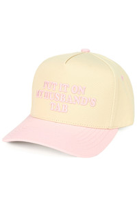 C.C PUT IT ON MY HUSBAND'S TAB Letter Embroidered Snapback Trucker Hat Baseball Cap
