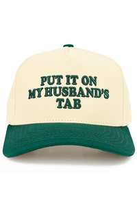 C.C PUT IT ON MY HUSBAND'S TAB Letter Embroidered Snapback Trucker Hat Baseball Cap
