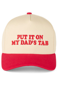 C.C PUT IT ON MY DAD'S TAB Letter Trucker Hat