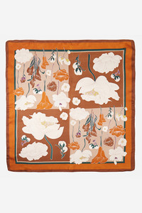 Floral Pattern Blocks Bandana Summer Scarf