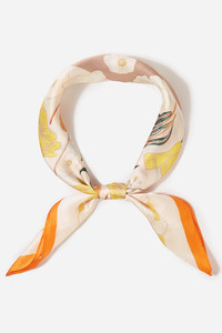 Floral Pattern Blocks Bandana Summer Scarf