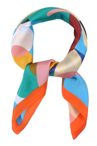 Floral Illustrated Print Bandana Summer Scarf