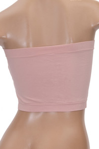 Solid Seamless Tube Top Bra