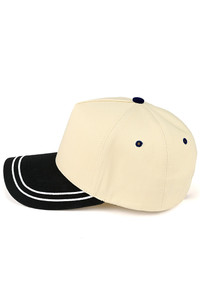 C.C Two Tone with Retro Stripe Cotton Trucker Cap