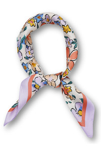 Floral Illustrated Print Bandana Summer Scarf