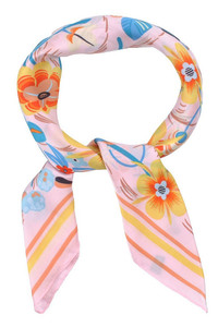 Multi Color Flowers Print Bandana Summer Scarf