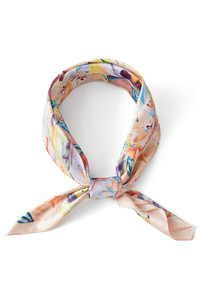 Multi Color Flowers Print Bandana Summer Scarf