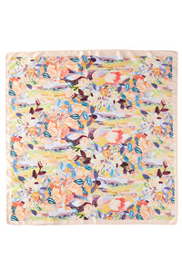 Multi Color Flowers Print Bandana Summer Scarf