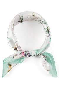 Floral with Dragonfly Print Bandana Scarf