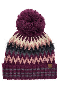 CC BEANIE Multi Color Chevron Pom Beanie Winter Hat