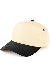 CC BEANIE Suede Bill Two Tone Trucker Snapback Cap
