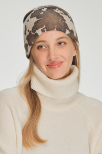 CC BEANIE Cow Print Animal Pattern Winter Headband