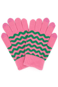 Christmas Theme Chevron Pattern Smart Gloves