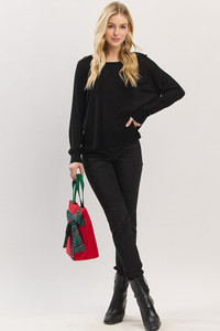 Christmas Theme Plaid Bow Point Tote Bag