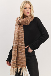 Multi Colors Super Soft with Fringes Winter Scarf