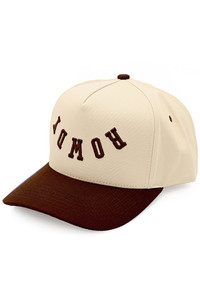 CC BEANIE Rowdy Letter Embroidered Two Tone Trucker Hat Baseball Cap