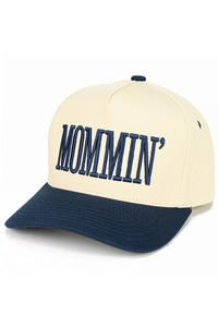 C.C MOMMIN Letter Embroidered Two Tone Trucker Hat Baseball Cap
