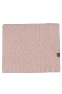 CC BEANIE Solid Cable Knit Winter Oblong Scarf
