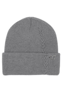 CC BEANIE Bead Embellishments Angora Cuff Beanie Winter Hat
