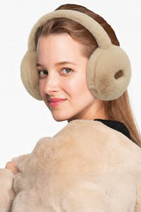 CC BEANIE GLITTER Short Fur Earmuff Winter Headband
