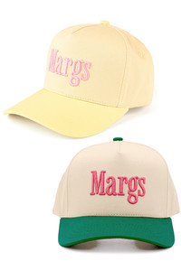 CC BEANIE MARGS Lettering Two Tone Trucker Baseball Snap Back Cap 
