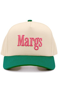 CC BEANIE MARGS Lettering Two Tone Trucker Baseball Snap Back Cap 
