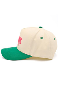 CC BEANIE MARGS Lettering Two Tone Trucker Baseball Snap Back Cap 
