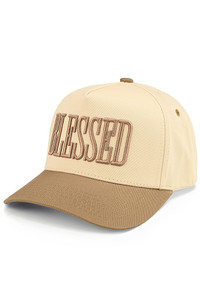 CC BEANIE BLESSED Letter Embroidered Two Tone Trucker Hat Baseball Cap
