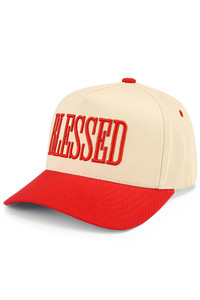 CC BEANIE BLESSED Letter Embroidered Two Tone Trucker Hat Baseball Cap
