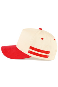 CC BEANIE Two Bold Stripes Side Point Two Tone Trucker Hat Baseball Cap
