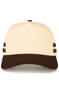 CC BEANIE Two Bold Stripes Side Point Two Tone Trucker Hat Baseball Cap
